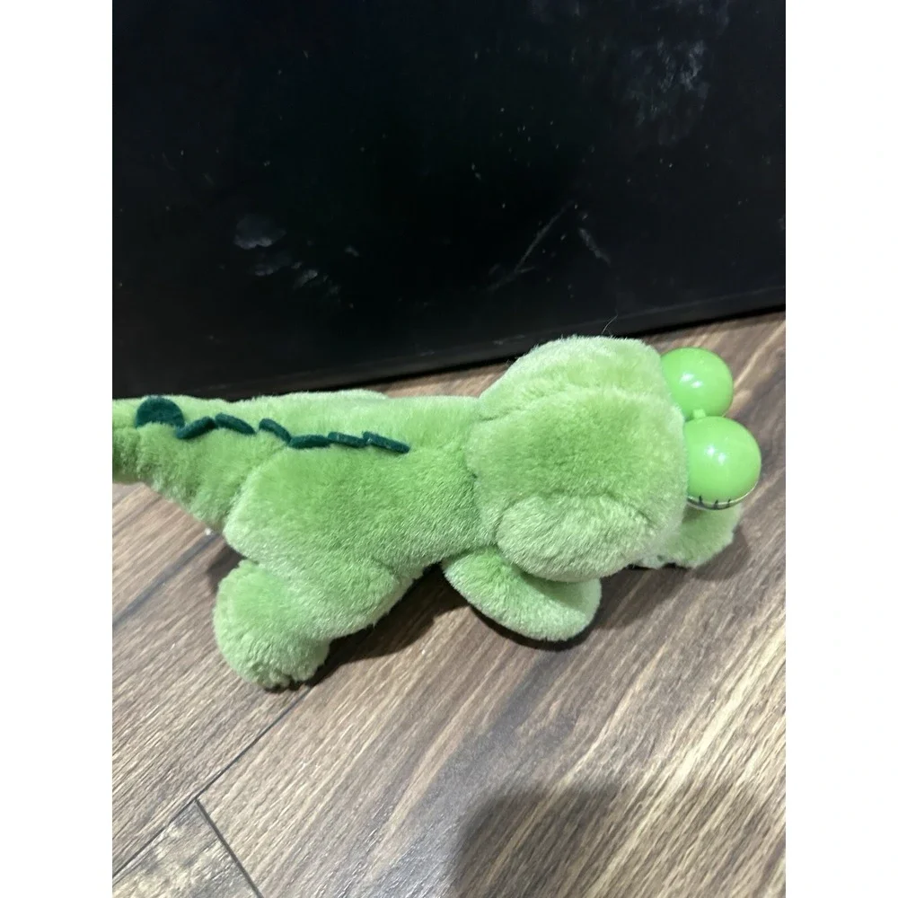 VGUC- Vintage-1988 Alligator Crocodile Plush Green Pink Baby‎ Applause